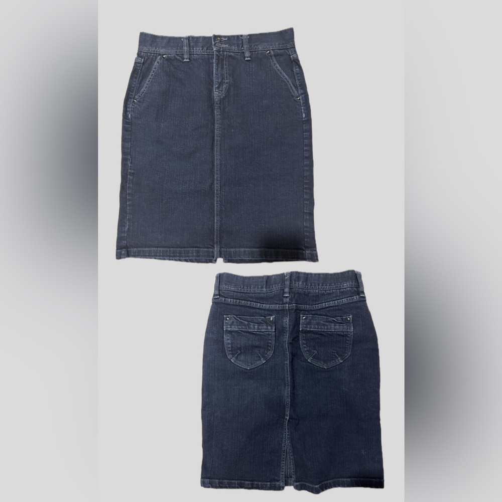 Old Navy Dark Blue Pencil Skirt
